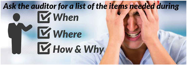 A graphic illustrates questions to ask an auditor regarding audit preparation for vet training compliance.