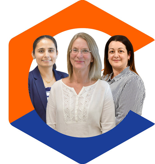 CAQA Resources Team | CAQA Publications A team of three women smiling in a professional headshot representing CAQA Publications' expertise.