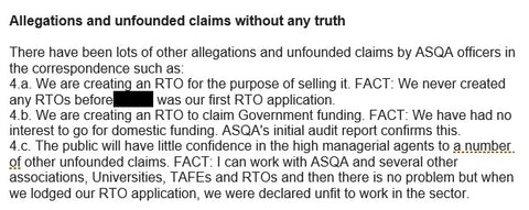 An article discusses RTO experiences with ASQA, providing valuable vet training resources.