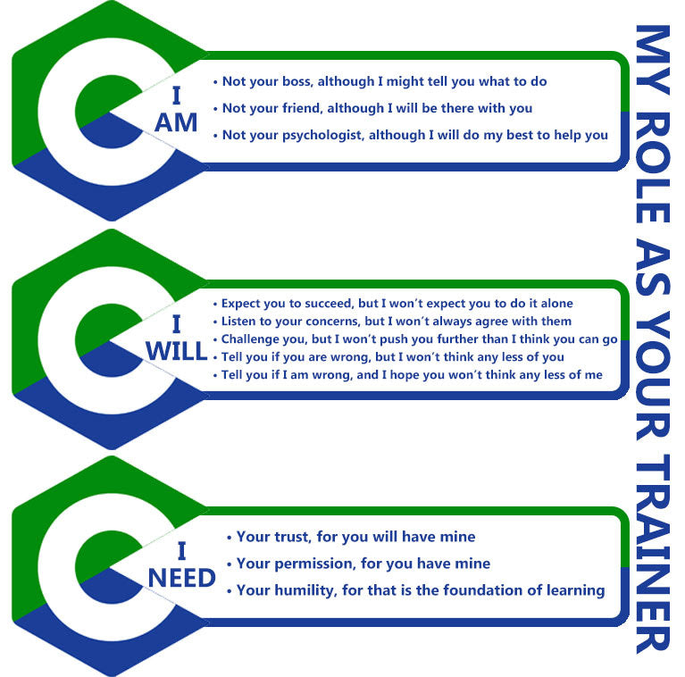 An infographic illustrating the role of a trainer in VET.
